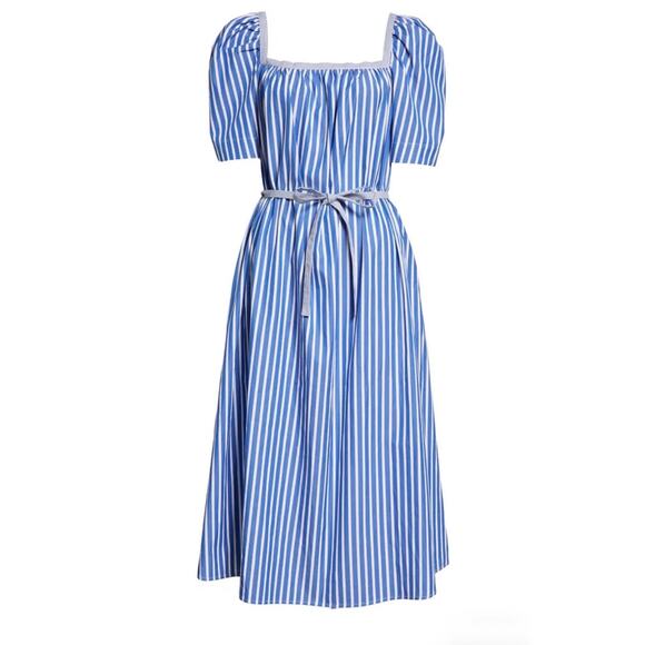 Baum und Pferdgarten Aiko Mixed Stripe Organic Cotton Midi Dress, 8 - Picture 6 of 13